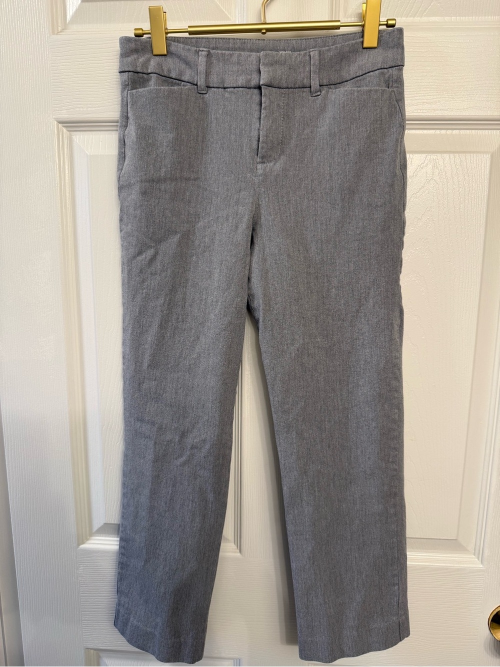 Old Navy Pixie Straight Petite Gray Straight-Leg Pants